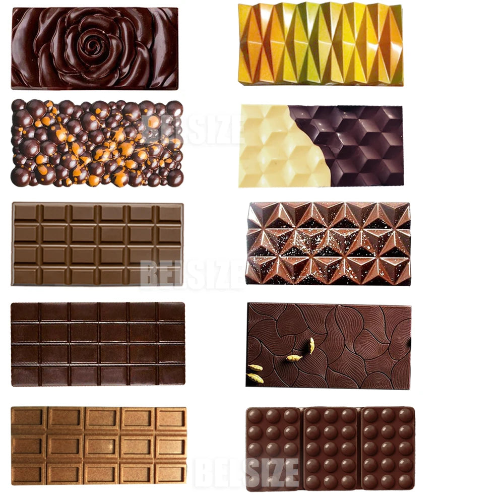 Chocolate Bar Silicone Mold For Baking Pastry Mold Bubble Hearts Waffles Chocolate Baking Mould  Candy Bar Cake Accessories