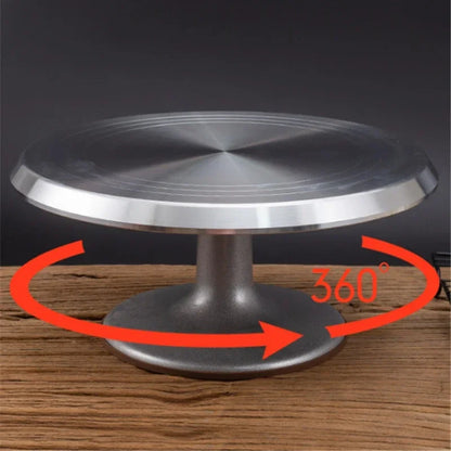 DIY Cake Stainless steel cake Turntable Mold Plate Rotating Round Cake Decorating Tools Rotary Table Pastry Supplies Stand