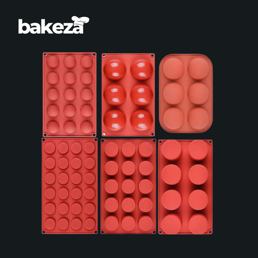 Half Ball Flat Cylinder Silicone Mold For Baking Halfspere Ball Chocolate Cookie Sandwich Muffin Cupcake Brownie Cake Pudding