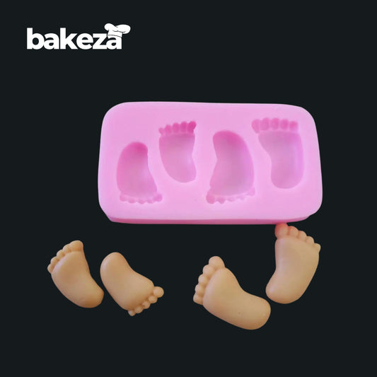 1pcs Cute 3D Baby Feet Silicone Mold Chocolate Fondant Cake Decorating Baking Tool Bakeware Pudding Baking Paste